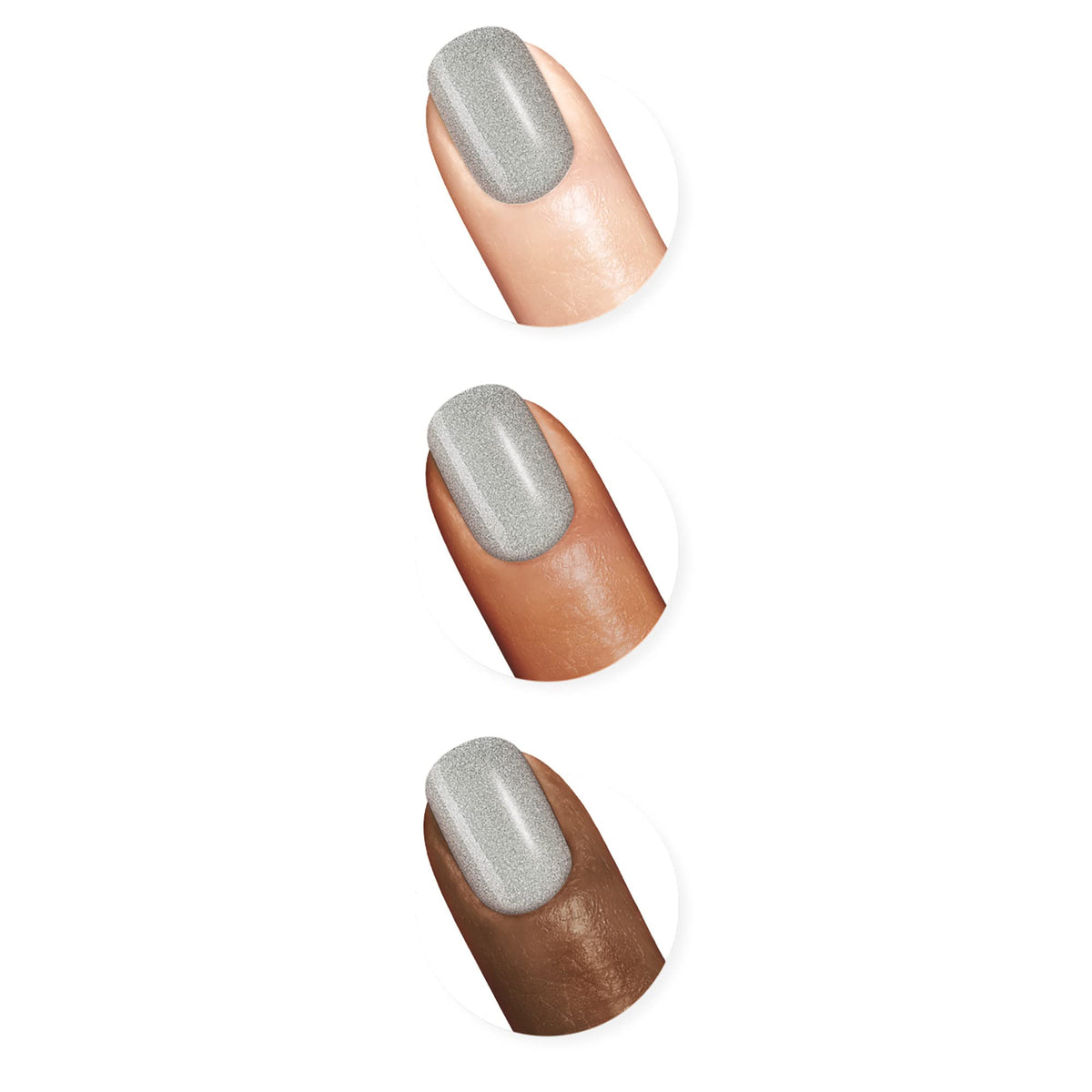 Sally Hansen Xtreme Wear Nail Polish Silver Storm application brush