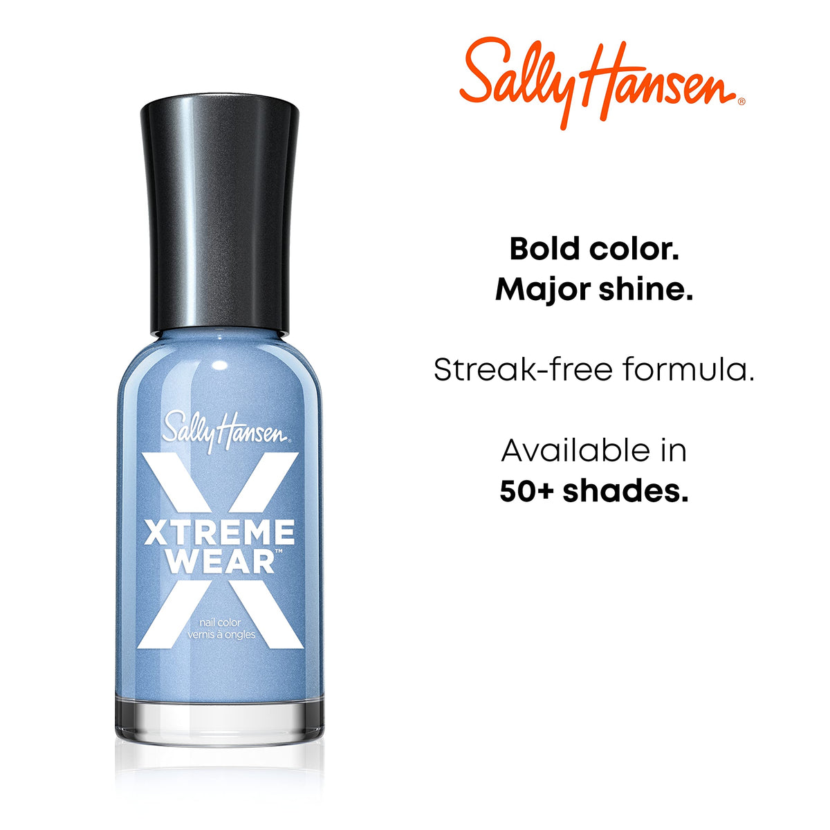 Sally Hansen Xtreme Wear Nail Polish Silver Storm on nails