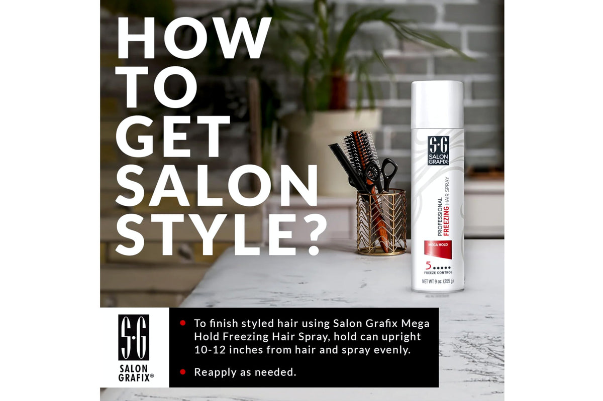 Salon Grafix Hairspray Freezing Mega Hold 10oz ingredients list