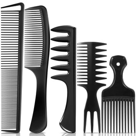 SALON SILK 5 Pcs Hair Comb Set for Men, wide-tooth comb front view