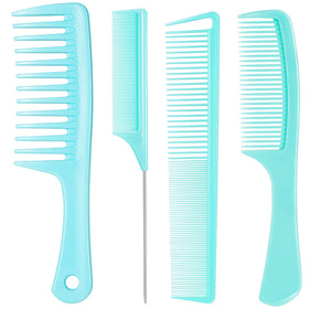 SALON SILK Mint Green 4PCS Professional Comb Set front view