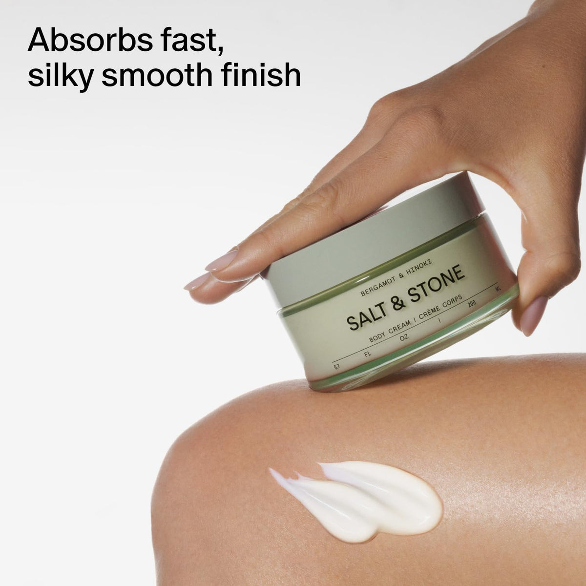 Salt & Stone Body Cream back view with ingredient list