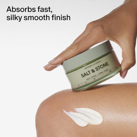 Salt & Stone Body Cream back view with ingredient list