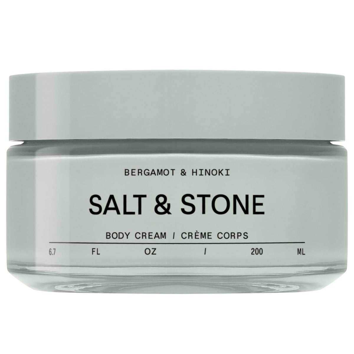 Salt & Stone Body Cream front view with Bergamot & Hinoki scent