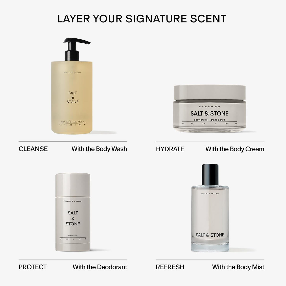 Salt & Stone Body Cream Santal & Vetiver open lid