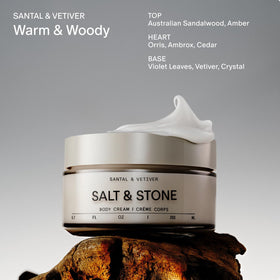 Salt & Stone Body Cream Santal & Vetiver texture close-up