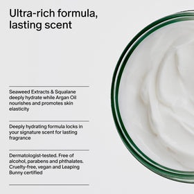 Salt & Stone Body Cream with natural ingredients display