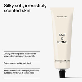 Salt & Stone Body Lotion Neroli & Basil packaging