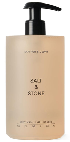 Salt & Stone Body Wash Saffron & Cedar front view