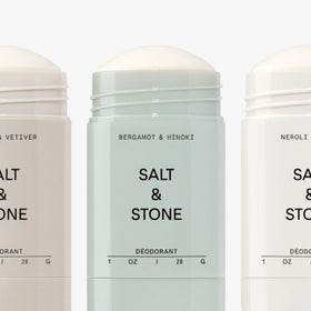 Salt & Stone deodorant ingredients list on the back