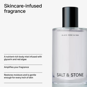 Salt & Stone Hair & Body Mist Black Rose & Oud packaging