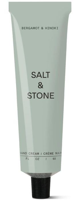 Salt & Stone Hand Cream 2 fl oz front view with bergamot and hinoki scent