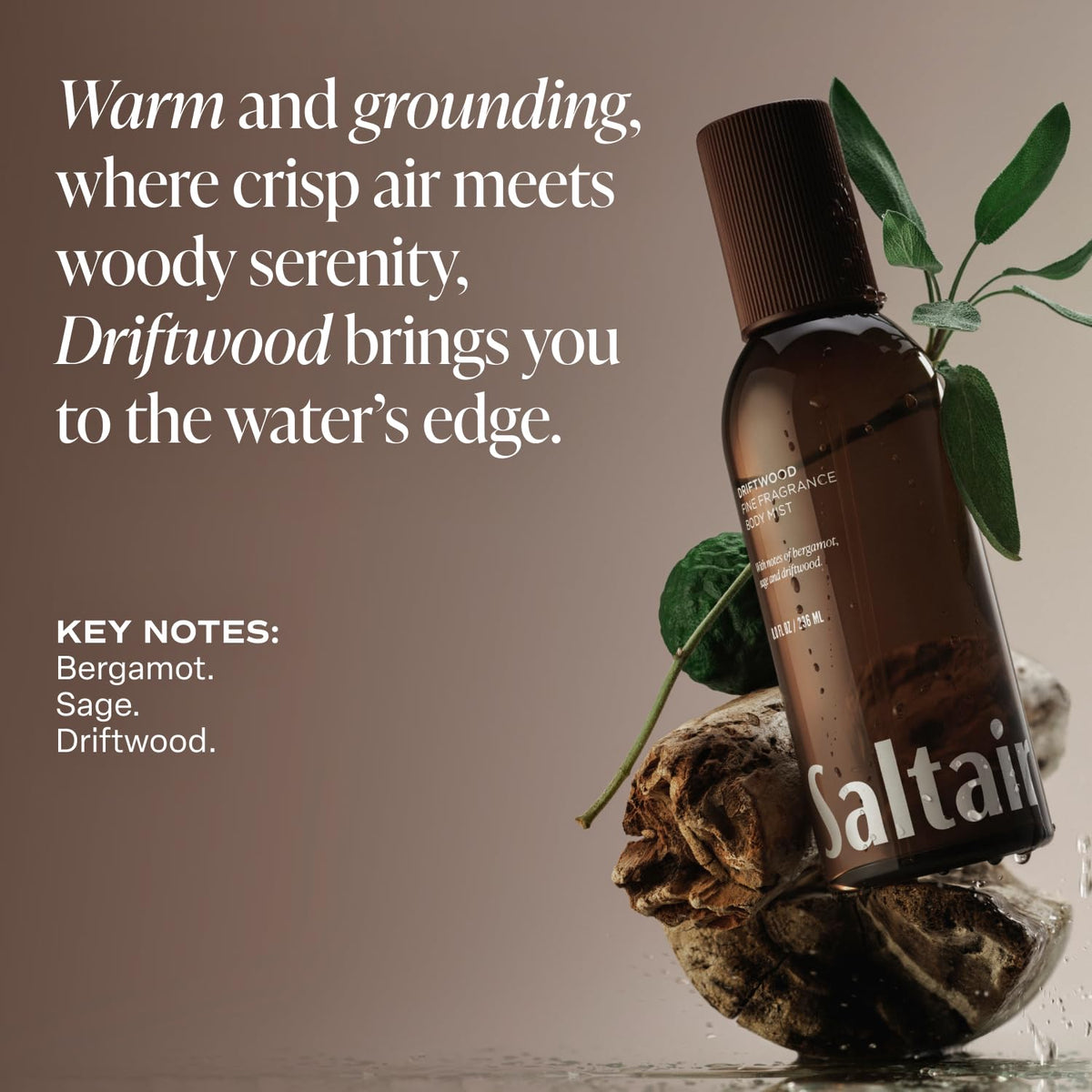 Saltair Body Mist Driftwood 2 pack display