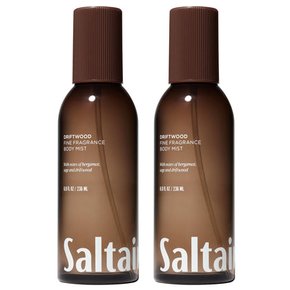Saltair Body Mist Driftwood front view with packaging