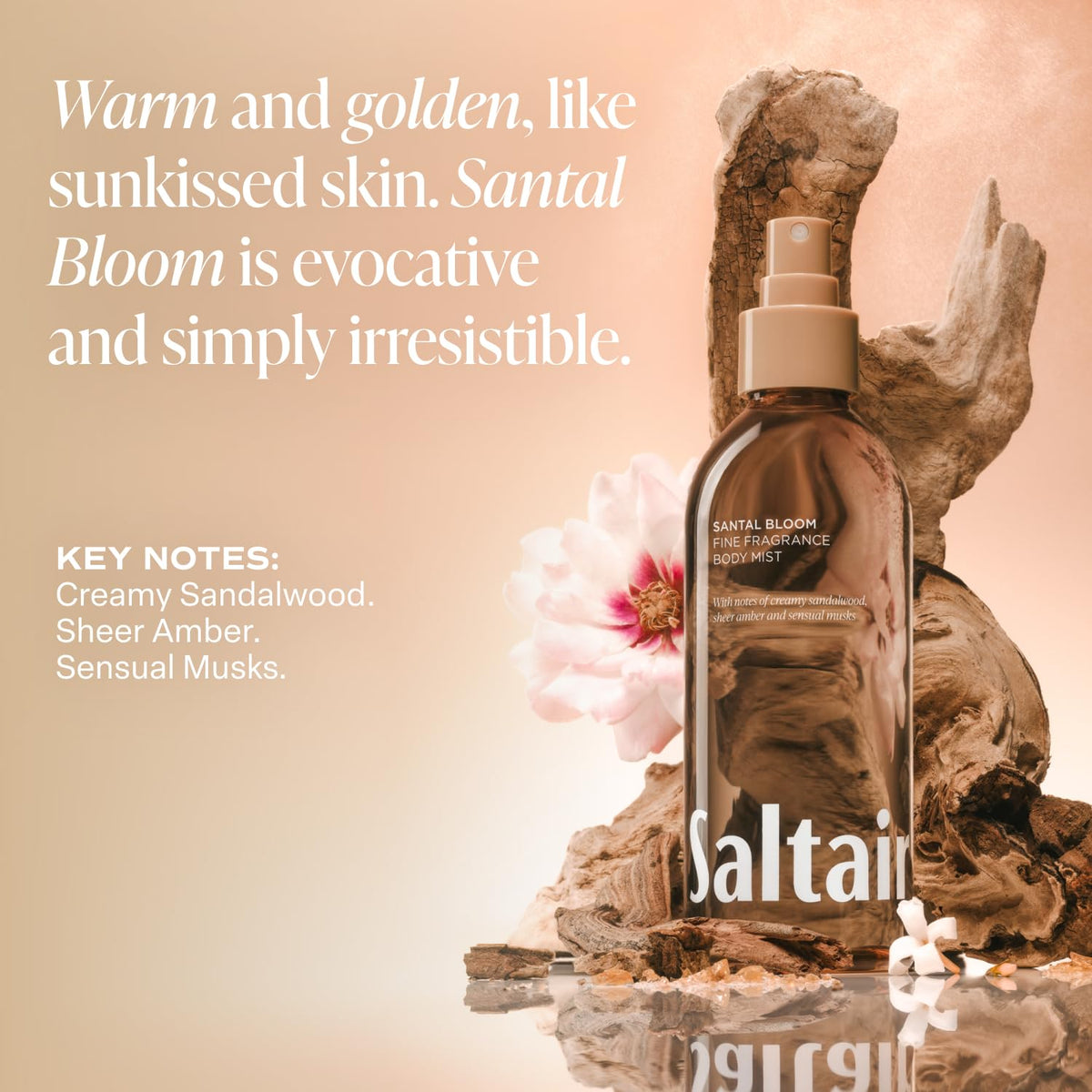 Saltair Body Mist Santal Bloom 2 Pack displayed on a vanity