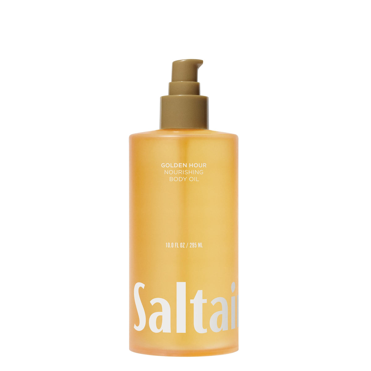 Saltair Body Oil 10 fl oz front view with golden hour packaging
