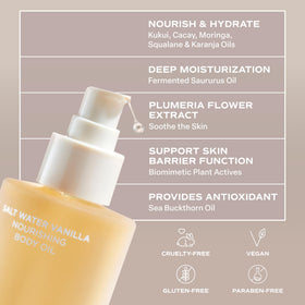 Saltair Body Oil 4 fl oz with sea salt and vanilla