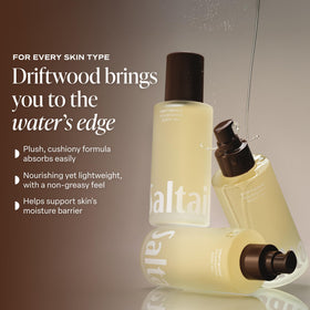 Saltair Body Oil Driftwood packaging display