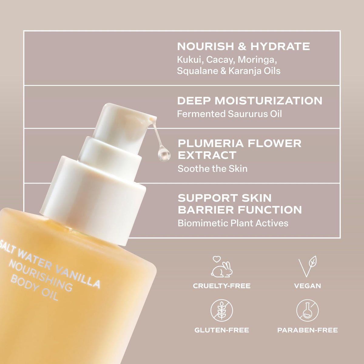 Saltair Body Oil Jumbo 10 fl oz packaging details