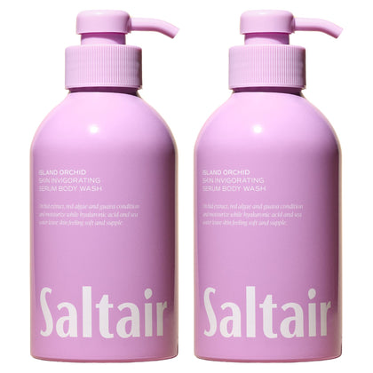 Saltair Body Wash 2-Pack Island Orchid front view with pumps