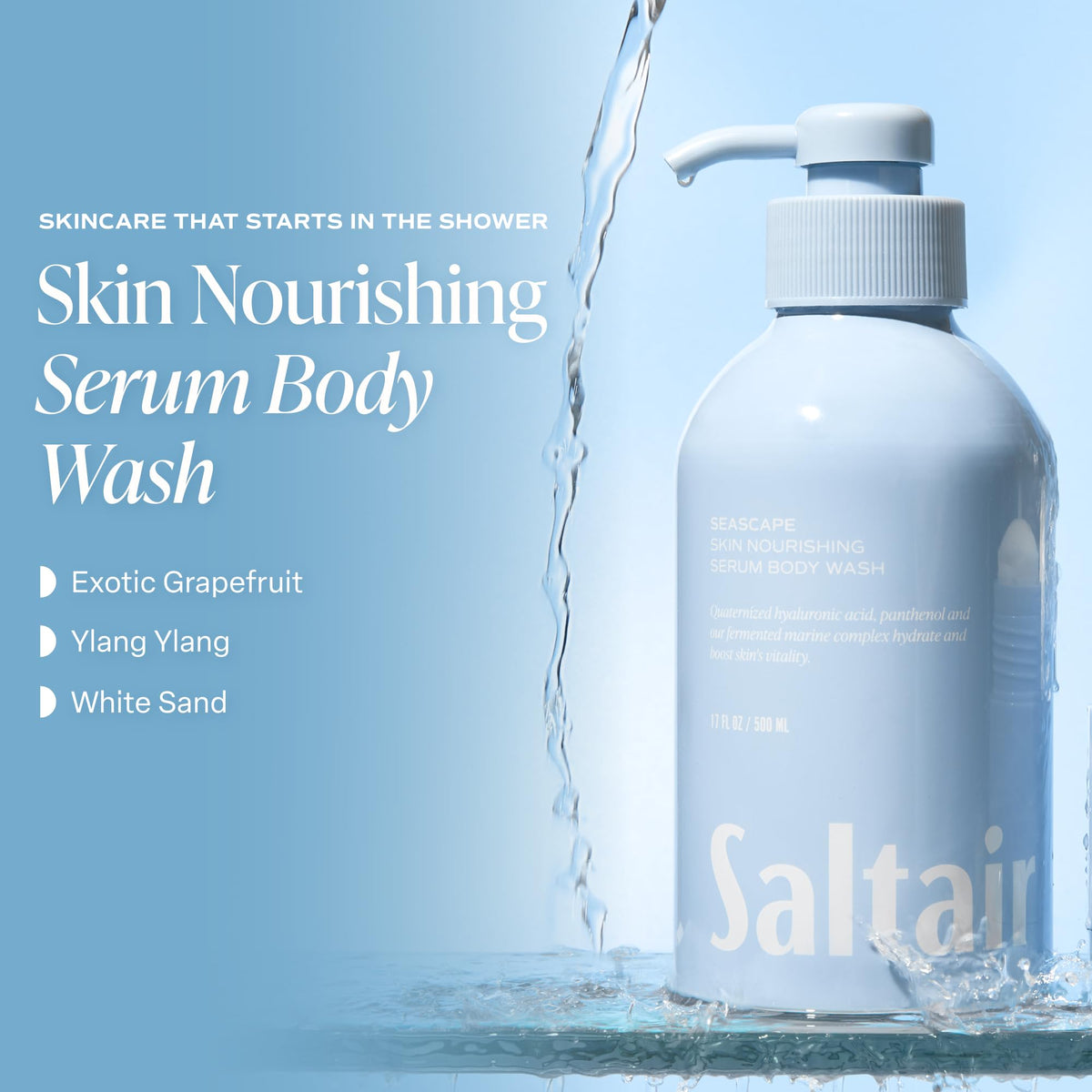 Saltair Body Wash 2-Pack side view showing pump design