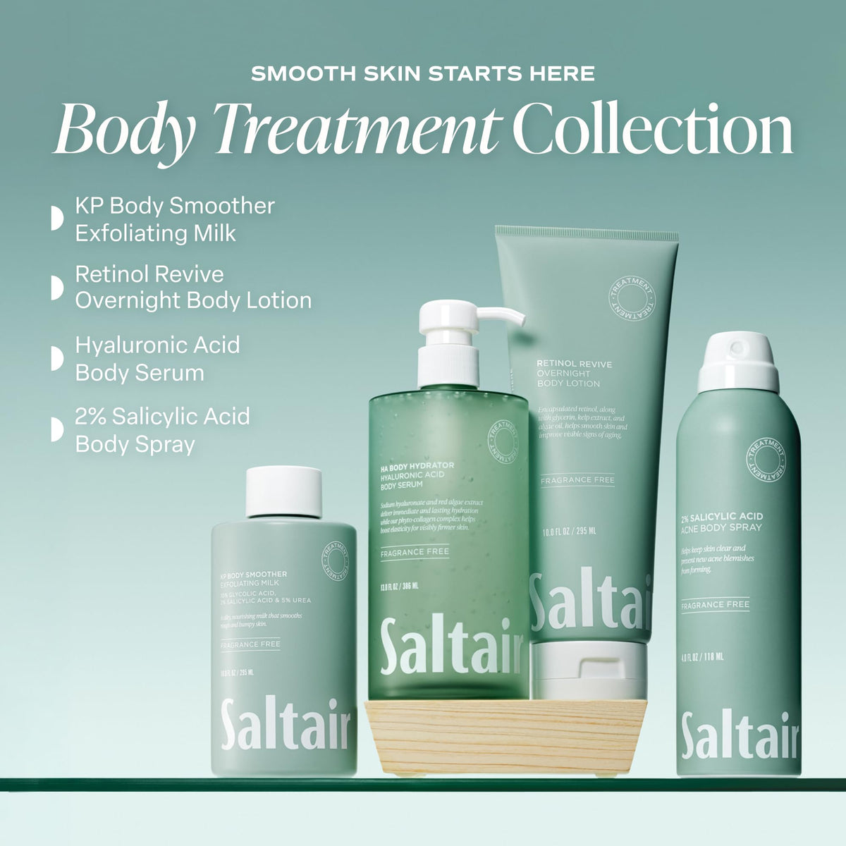 Saltair KP Body Milk 10oz being applied to skin