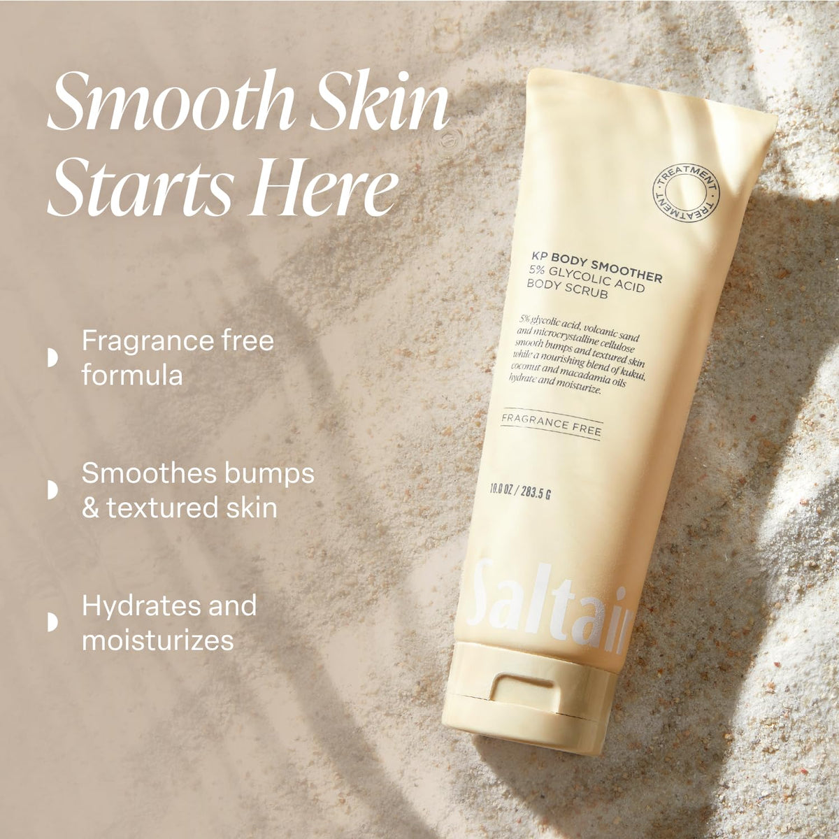 Saltair KP Body Scrub lid open showing product