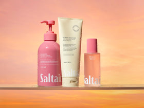 Saltair KP Body Scrub packaging on a shelf