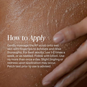 Saltair KP Body Scrub with ingredients displayed