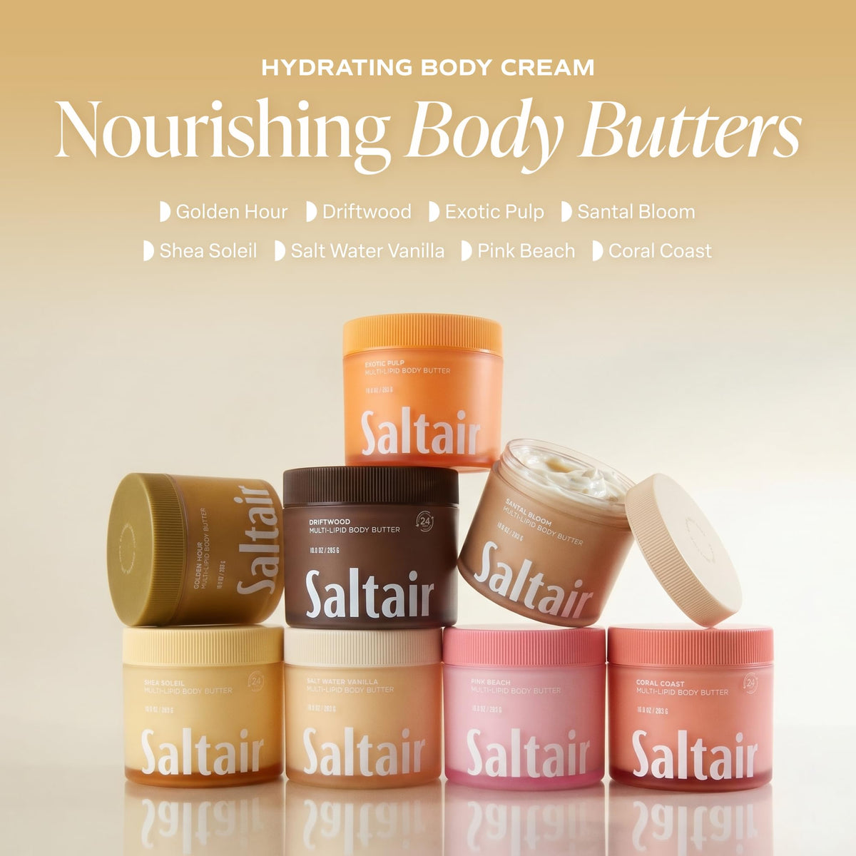 Saltair Multi-Lipid Body Butter 10 oz with texture close-up