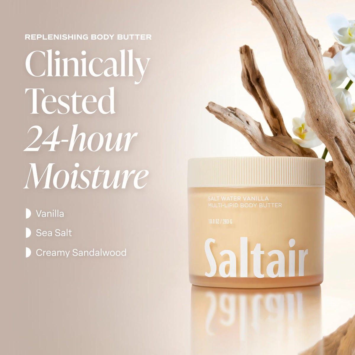 Saltair Multi-Lipid Body Butter 10oz jar top view