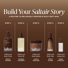 Saltair Multi-Lipid Body Butter on a wooden surface