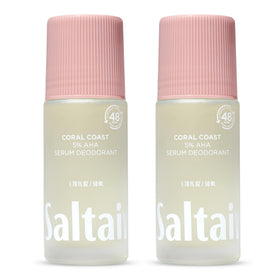 Saltair Serum Deodorant 2 Pack front view with Coral Coast scent