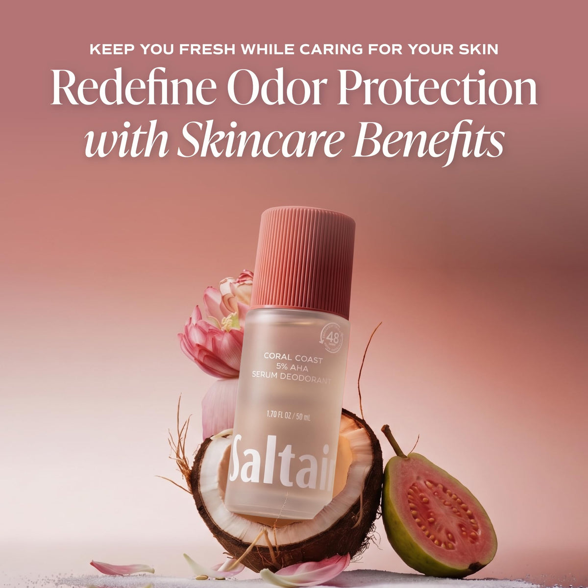Saltair Serum Deodorant application on skin