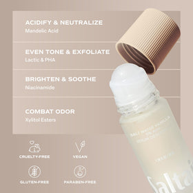 Saltair Serum Deodorant in hand showing application