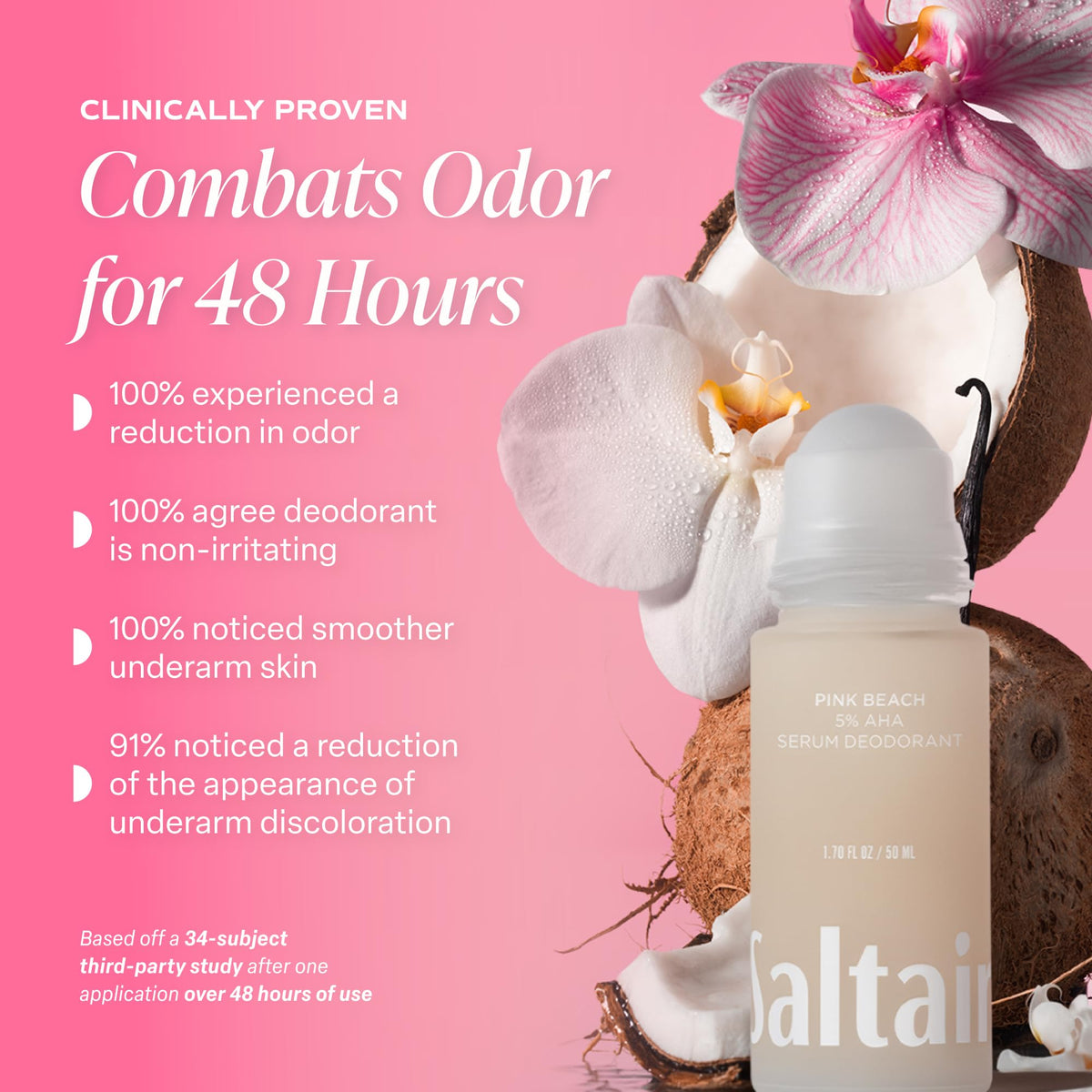 Saltair Serum Deodorant on a bathroom shelf