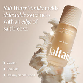 Saltair Serum Deodorant packaging with salt water vanilla scent