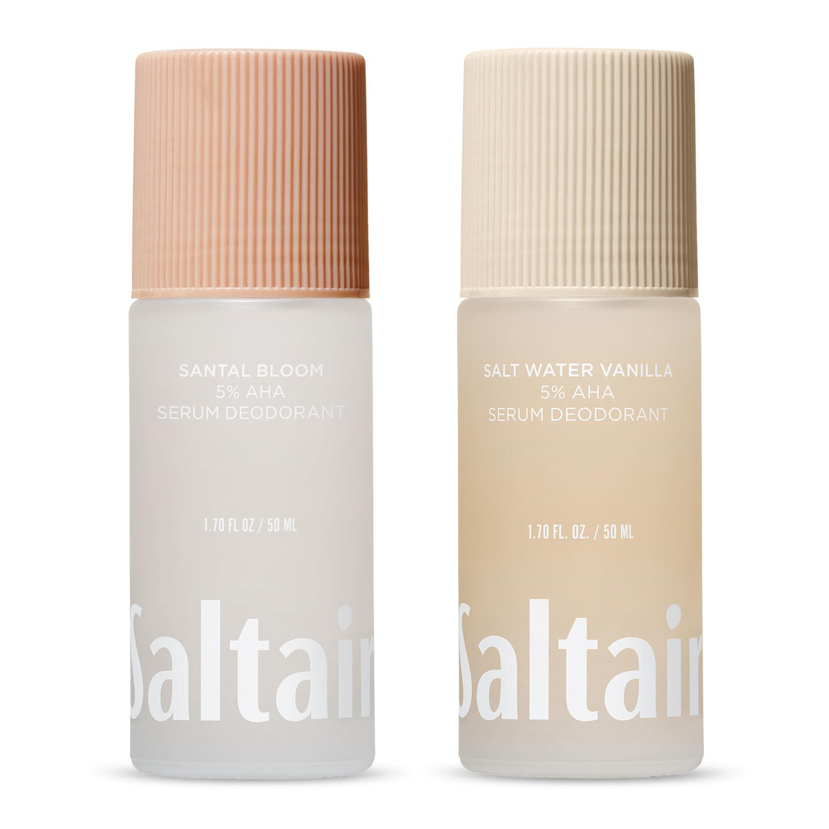 Saltair Serum Deodorant Variety Pack featuring Santal Coconut scent, two 1.7fl oz bottles