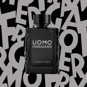 Salvatore Ferragamo Uomo Ferragamo Signature Eau de Parfum bottle close-up