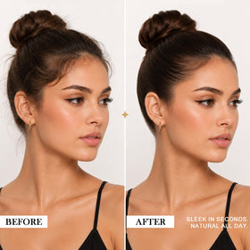 Samnyte Hair Finishing Stick in use on hair to tame flyaways