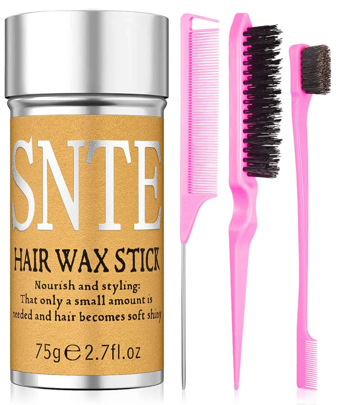 Samnyte Hair Wax Stick 4-in-1 styling kit with brushes