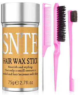 Samnyte Hair Wax Stick 4-in-1 styling kit with brushes