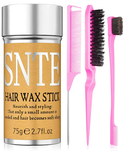 Samnyte Hair Wax Stick 4-in-1 styling kit with brushes