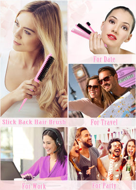 Samnyte Hair Wax Stick on a vanity with other beauty tools