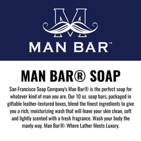 San Francisco Soap Company Siberian Fir Man Bar Soap in use at sink