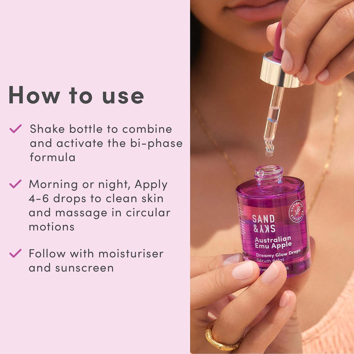 Sand & Sky Vitamin C Serum Glow Drops with ingredients list