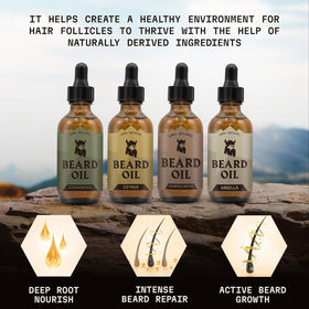 Sandalwood scent bottle from Striking Viking Beard Oil set