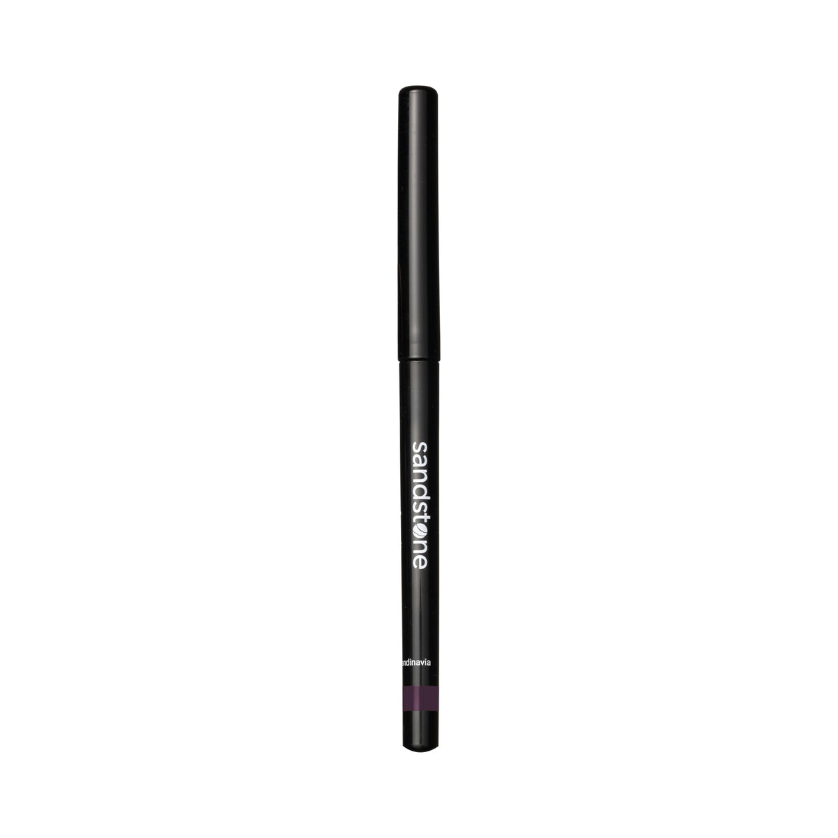 Sandstone Scandinavia Eyeliner Pencil Aubergine with eye makeup