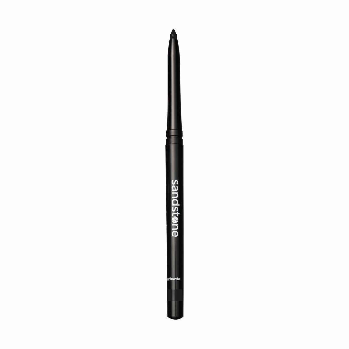 Sandstone Scandinavia Eyeliner Pencil in Black on a makeup table