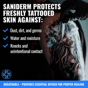 Saniderm Tattoo Aftercare Bandage comparison with regular wraps